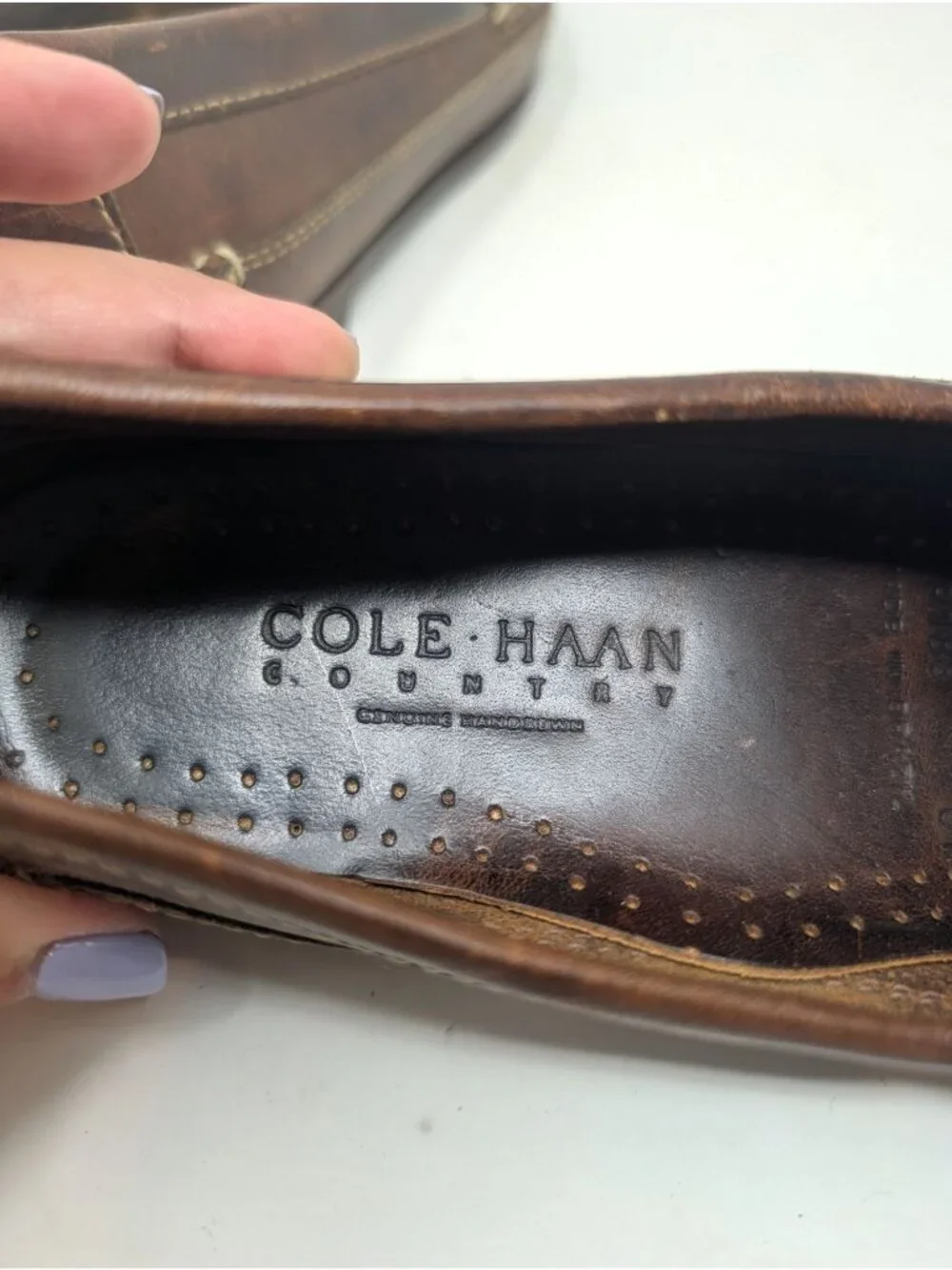 Cole Haan Brown Loafers 6 Leather Country Horsebit